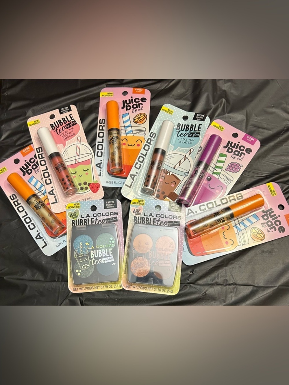 L.A. COLORS Juice Bar Lip Oil & Bubble Tea Eyeshadow Set - NWT